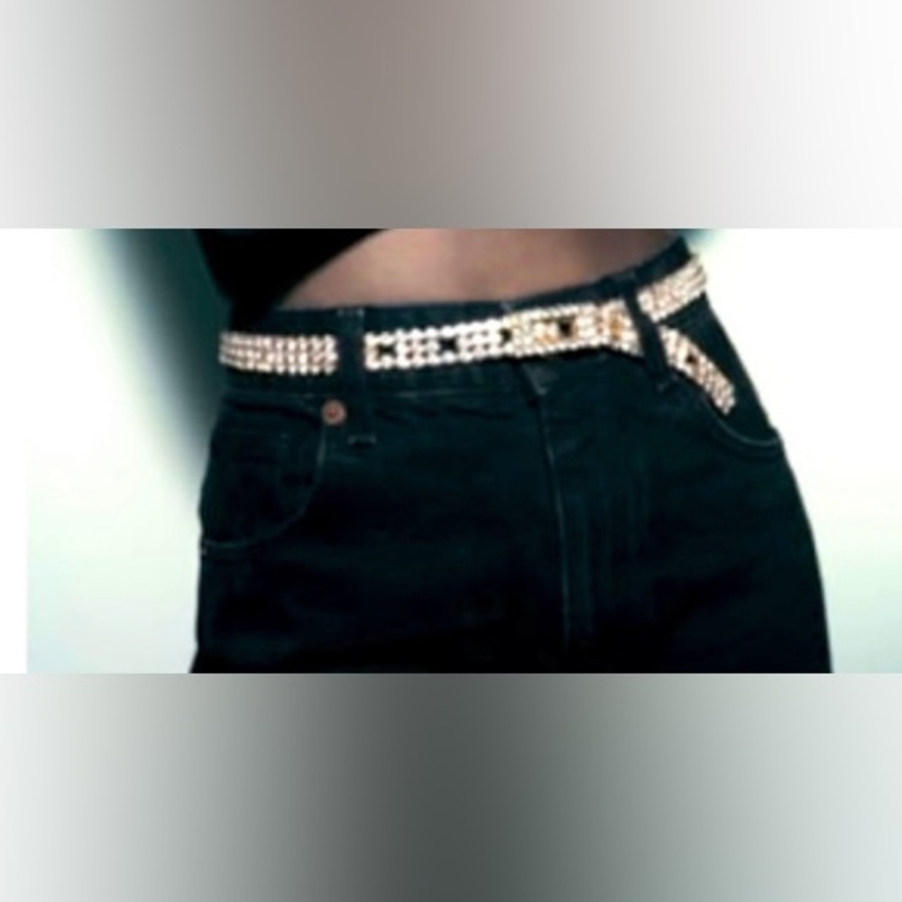 ZARA Special Edition Gold Bejeweled Belt